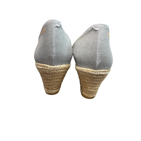 Viscata Barcelona Womens Grey Canvas Wedge Espadrilles shoes size 39/8 SKU 9241 - Picture 10 of 12